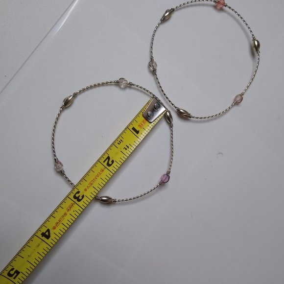 Set Of 2 Vintage Thin Lightweight Metal Bracelets - Picture 14 of 15